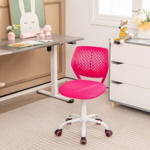 Costway School Desk Chair Ergonomic Study Chair Rolling Swivel Task Chair with Adjustable Height Rose in Pink Pink Costway School Desk Chair Ergonomic Study Chair Rolling Swivel Task Chair with Adjustable Height Rose in Pink Pink