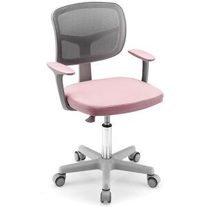 Costway Kids Computer Chair Low-Back Task Study Chair Children Office Chair Height Adjustable in Pink Pink Costway Kids Computer Chair Low-Back Task Study Chair Children Office Chair Height Adjustable in Pink Pink