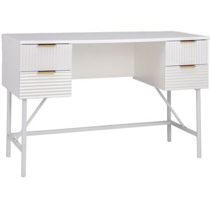 Costway Home Office Desk Computer Desk Study Writing Table PC Workstation W/ 4 Drawers in White White Costway Home Office Desk Computer Desk Study Writing Table PC Workstation W/ 4 Drawers in White White