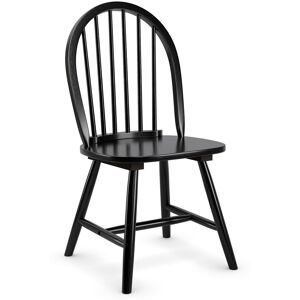 Costway Set of 2 Dining Chair Set Wooden Dining Room Vintage Side Chairs in Black Black Costway Set of 2 Dining Chair Set Wooden Dining Room Vintage Side Chairs in Black Black