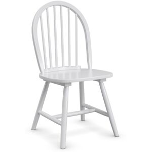 Costway Set of 2 Dining Chair Set Wooden Dining Room Vintage Side Chairs in White White Costway Set of 2 Dining Chair Set Wooden Dining Room Vintage Side Chairs in White White