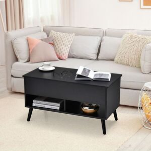 Costway Lift Top Coffee Table Modern Wooden Lift Top Dining Cocktail Table in Black Black Costway Lift Top Coffee Table Modern Wooden Lift Top Dining Cocktail Table in Black Black