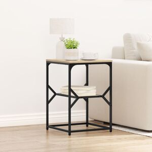 Berkfield Home Side Table Sonoma Oak 41x40x60 cm Engineered Wood in Black Size: 41 x 40 x 60 cm Black 41 x 40 x 60 cm Berkfield Home Side Table Sonoma Oak 41x40x60 cm Engineered Wood in Black Size: 41 x 40 x 60 cm Black 41 x 40 x 60 cm