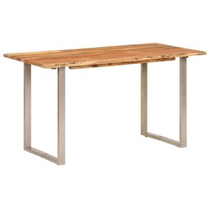 Berkfield Home Dining Table 140x70x76 cm Solid Acacia Wood in Brown Size: 140 x 70 x 76 cm Brown 140 x 70 x 76 cm Berkfield Home Dining Table 140x70x76 cm Solid Acacia Wood in Brown Size: 140 x 70 x 76 cm Brown 140 x 70 x 76 cm