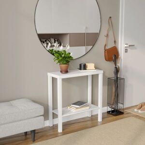 EONLION 2-Tier White Wooden Narrow Console Side Table Entryway Hallway Furniture White EONLION 2-Tier White Wooden Narrow Console Side Table Entryway Hallway Furniture White