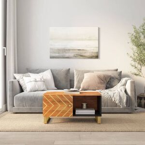 Berkfield Home Coffee Table Brown & Black 80x50x40 cm Solid Wood Mango Size: 80 x 50 x 40 cm Brown 80 x 50 x 40 cm Berkfield Home Coffee Table Brown & Black 80x50x40 cm Solid Wood Mango Size: 80 x 50 x 40 cm Brown 80 x 50 x 40 cm