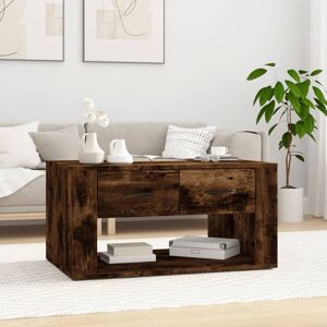 Berkfield Home Coffee Table Smoked Oak 80x50x40 cm Engineered Wood in Brown Size: 80 x 50 x 40 cm Brown 80 x 50 x 40 cm Berkfield Home Coffee Table Smoked Oak 80x50x40 cm Engineered Wood in Brown Size: 80 x 50 x 40 cm Brown 80 x 50 x 40 cm