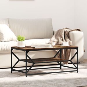 Berkfield Home Coffee Table with Shelf Smoked Oak 90x50x40 cm Engineered Wood in Brown Size: 90 x 50 x 40 cm Brown 90 x 50 x 40 cm Berkfield Home Coffee Table with Shelf Smoked Oak 90x50x40 cm Engineered Wood in Brown Size: 90 x 50 x 40 cm Brown 90 x 50 x 40 cm