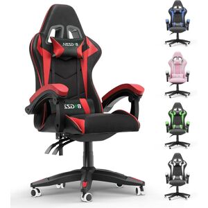 Rattantree Gaming Chair Office Chair with Lumbar Support Flip Up Arms Headrest Swivel Rolling Adjustable PU Leather Racing Computer Chair in Red Red Rattantree Gaming Chair Office Chair with Lumbar Support Flip Up Arms Headrest Swivel Rolling Adjustable PU Leather Racing Computer Chair in Red Red