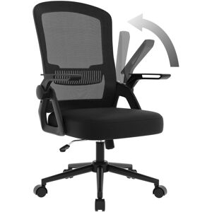 Rattantree Swivel Computer Chair with 90 degree Flip-up Armrest & Lumbar Support for Home/Office in Black Black Rattantree Swivel Computer Chair with 90 degree Flip-up Armrest & Lumbar Support for Home/Office in Black Black