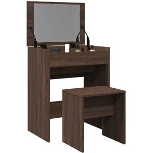 Berkfield Home Dressing Table & Stool Brown Oak 60x40x113.5 cm Brown 60x40x113.5 cm Berkfield Home Dressing Table & Stool Brown Oak 60x40x113.5 cm Brown 60x40x113.5 cm