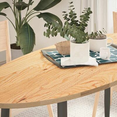 Berkfield Home Table Top 140x60x2 cm Solid Wood Oak Oval in Brown Size: 140 x 60 x 2 cm Brown 140 x 60 x 2 cm Berkfield Home Table Top 140x60x2 cm Solid Wood Oak Oval in Brown Size: 140 x 60 x 2 cm Brown 140 x 60 x 2 cm