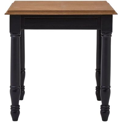Orsina Black Side Table With Carved Legs, Natural Wood Grain Bedside Table, Round Accent Table, Ideal For Lounges Black Orsina Black Side Table With Carved Legs, Natural Wood Grain Bedside Table, Round Accent Table, Ideal For Lounges Black