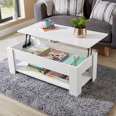 Home Source White Lift Up Top Coffee Table - Coffee Table Home Source White Lift Up Top Coffee Table - Coffee Table