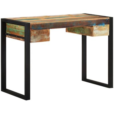 Berkfield Home Desk Solid Reclaimed Wood Multicolor Berkfield Home Desk Solid Reclaimed Wood Multicolor