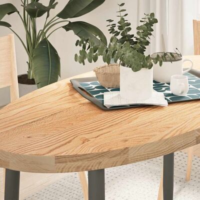 Berkfield Home Table Top 120x60x4 cm Solid Wood Oak Oval in Brown Size: 120 x 60 x 4 cm Brown 120 x 60 x 4 cm Berkfield Home Table Top 120x60x4 cm Solid Wood Oak Oval in Brown Size: 120 x 60 x 4 cm Brown 120 x 60 x 4 cm