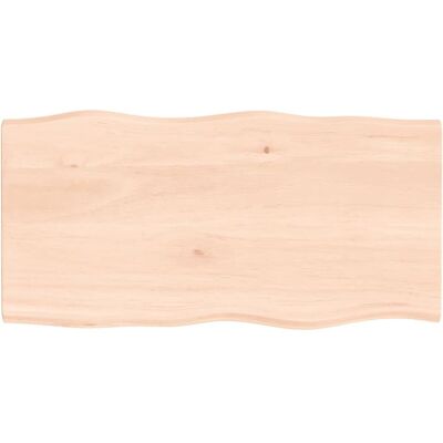 Berkfield Home Table Top 80x40x2 cm Untreated Solid Wood Oak Live Edge in Brown Size: 80 x 40 x 2 cm Brown 80 x 40 x 2 cm Berkfield Home Table Top 80x40x2 cm Untreated Solid Wood Oak Live Edge in Brown Size: 80 x 40 x 2 cm Brown 80 x 40 x 2 cm