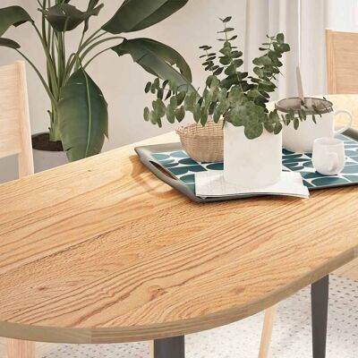 Berkfield Home Table Top 140x60x2 cm Solid Wood Oak Oval in Brown Size: 140 x 60 x 2 cm Brown 140 x 60 x 2 cm Berkfield Home Table Top 140x60x2 cm Solid Wood Oak Oval in Brown Size: 140 x 60 x 2 cm Brown 140 x 60 x 2 cm