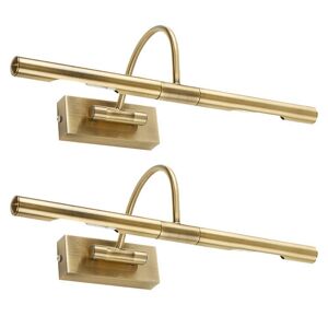 ValueLights Capri Pair of Gold Indoor Wall Lights