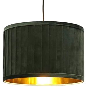 First Choice Lighting Sundance - Dark Green Velvet Pleated 30cm Lamp Shade with Gold Inner Green First Choice Lighting Sundance - Dark Green Velvet Pleated 30cm Lamp Shade with Gold Inner Green