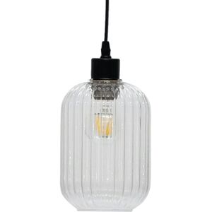 First Choice Lighting Batley - Clear Ribbed Glass Easy Fit Pendant Shade Clear First Choice Lighting Batley - Clear Ribbed Glass Easy Fit Pendant Shade Clear