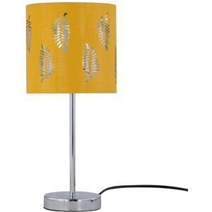 First Choice Lighting Chrome Stick Table Lamp with Ochre Cut Out Shade in Silver Silver First Choice Lighting Chrome Stick Table Lamp with Ochre Cut Out Shade in Silver Silver