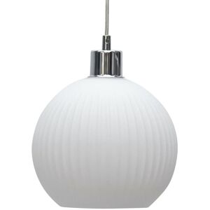 First Choice Lighting Betchley - White Ribbed Glass Globe Easy Fit Pendant Shade White First Choice Lighting Betchley - White Ribbed Glass Globe Easy Fit Pendant Shade White