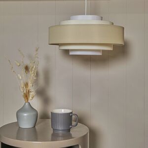 ValueLights Cream Ceiling Pendant Shade With Warm White B22 Bulb Included Cream ValueLights Cream Ceiling Pendant Shade With Warm White B22 Bulb Included Cream