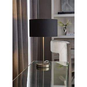 ValueLights Charlie Fabric Drum & Chrome Inner Shade Chrome Stem Table Lamp & Bulb in Charcoal Charcoal ValueLights Charlie Fabric Drum & Chrome Inner Shade Chrome Stem Table Lamp & Bulb in Charcoal Charcoal