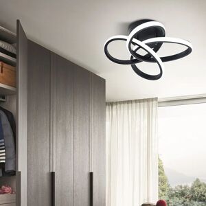 Garwarm 1 - Light 31cm Black Geometric LED Flush Mount Black Black Garwarm 1 - Light 31cm Black Geometric LED Flush Mount Black Black