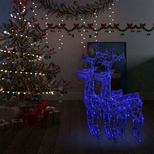 Berkfield Home Reindeer Christmas Decorations 2 pcs 60x16x100 cm Acrylic in Blue Size: 60 x 16 x 100 cm Blue 60 x 16 x 100 cm Berkfield Home Reindeer Christmas Decorations 2 pcs 60x16x100 cm Acrylic in Blue Size: 60 x 16 x 100 cm Blue 60 x 16 x 100 cm