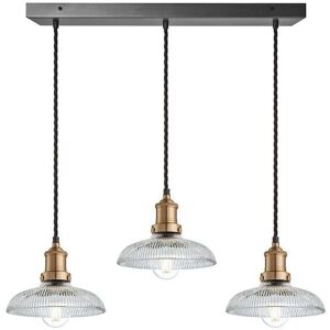 Industville Brooklyn Glass Dome 3 Wire Cluster Lights, 8 inch, Brass holder in Bronze Bronze Industville Brooklyn Glass Dome 3 Wire Cluster Lights, 8 inch, Brass holder in Bronze Bronze