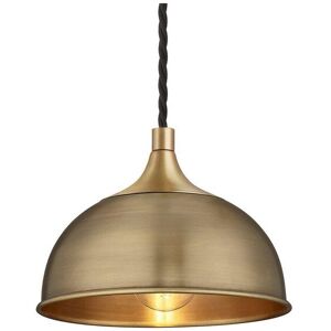 Industville Chelsea Dome Pendant, 8 Inch, Brass, Brass Holder in Bronze Bronze Industville Chelsea Dome Pendant, 8 Inch, Brass, Brass Holder in Bronze Bronze