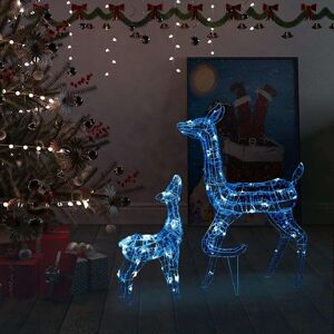 Berkfield Home Acrylic Reindeer Family Christmas Decoration 160 LED Blue Blue Berkfield Home Acrylic Reindeer Family Christmas Decoration 160 LED Blue Blue