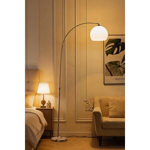 Living and Home Modern Arched Floor Lamp with Marble Base Adjustable Height 145-220CM Multicolor Living and Home Modern Arched Floor Lamp with Marble Base Adjustable Height 145-220CM Multicolor