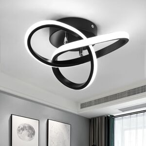 COMELY Modern LED Ceiling Light, 22W Clover-Shaped Designer Ceiling Lamp, 6500K in Black Black COMELY Modern LED Ceiling Light, 22W Clover-Shaped Designer Ceiling Lamp, 6500K in Black Black