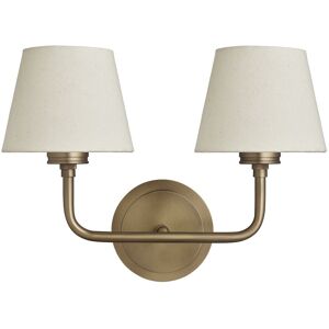 Industville Albany Double Wall Light - Natural Cotton Shades in Metallic Gold Size: Small Metallic Gold Small Industville Albany Double Wall Light - Natural Cotton Shades in Metallic Gold Size: Small Metallic Gold Small