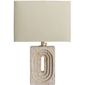 Industville Travertine Rectangular Table Lamp in Natural Size: Small Natural Small Industville Travertine Rectangular Table Lamp in Natural Size: Small Natural Small