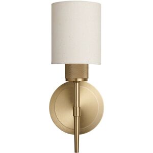 Industville Knurled Cylinder Torch Wall Light - Light Natural Cotton - Brass in Metallic Gold Size: Small Metallic Gold Small Industville Knurled Cylinder Torch Wall Light - Light Natural Cotton - Brass in Metallic Gold Size: Small Metallic Gold Small