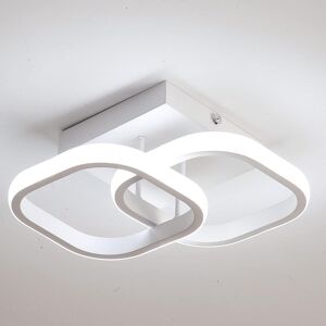 Pheashine Modern LED Ceiling Light 22W Square Circle 6000K in White White Pheashine Modern LED Ceiling Light 22W Square Circle 6000K in White White