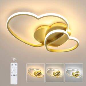 Pheashine Elegant LED Heart-Shaped Ceiling Light Gold Stepless Dimming Gold Pheashine Elegant LED Heart-Shaped Ceiling Light Gold Stepless Dimming Gold