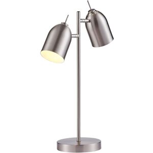 Teamson Home Mason Modern Double Light Adjustable Table Lamp Standing Light Chrome Shade Finish for Livingroom Bedroom Office Home in Metallic Silver Metallic Silver Teamson Home Mason Modern Double Light Adjustable Table Lamp Standing Light Chrome Shade Finish for Livingroom Bedroom Office Home in Metallic Silver Metallic Silver