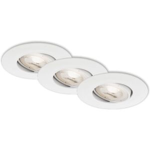 BRILONER 3 Pack White 3x4.9W LED Recessed Light White BRILONER 3 Pack White 3x4.9W LED Recessed Light White