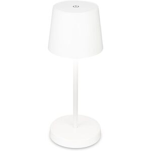BRILONER White 2.6W Rechargeable LED Table Lamp White BRILONER White 2.6W Rechargeable LED Table Lamp White