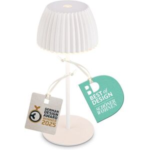 BRILONER Riffle Mini Dimmable Rechargeable USB C Design Award LED Table Lamp in White White BRILONER Riffle Mini Dimmable Rechargeable USB C Design Award LED Table Lamp in White White