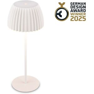 BRILONER Riffle Dimmable Rechargeable USB C Design Award LED Table Lamp in White White BRILONER Riffle Dimmable Rechargeable USB C Design Award LED Table Lamp in White White