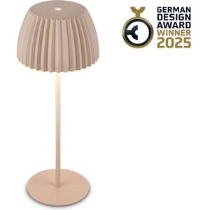 BRILONER Riffle Dimmable Rechargeable USB C Design Award LED Table Lamp in Beige Beige BRILONER Riffle Dimmable Rechargeable USB C Design Award LED Table Lamp in Beige Beige