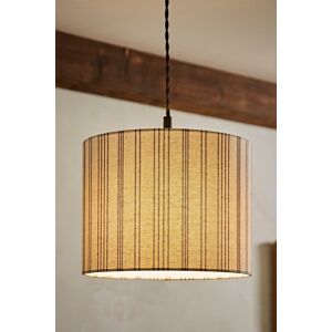 ValueLights Hallie Natural Linen Stripe Detail Drum Ceiling Pendant Lamp Shade Size: Small Natural Small ValueLights Hallie Natural Linen Stripe Detail Drum Ceiling Pendant Lamp Shade Size: Small Natural Small