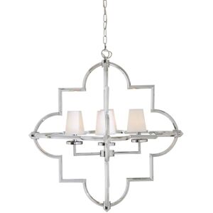 Orsina Arabesque Pendant Light, Moorish Chrome Ceiling Light with Fabric Lamps, Exotic Style Pendant Lighting in Silver Silver Orsina Arabesque Pendant Light, Moorish Chrome Ceiling Light with Fabric Lamps, Exotic Style Pendant Lighting in Silver Silver