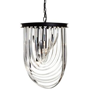 Orsina Large Black Pendant Light, Boutique Ceiling Light with Crystal Drops, Strong Iron Chain Hanging Fixture Black Orsina Large Black Pendant Light, Boutique Ceiling Light with Crystal Drops, Strong Iron Chain Hanging Fixture Black